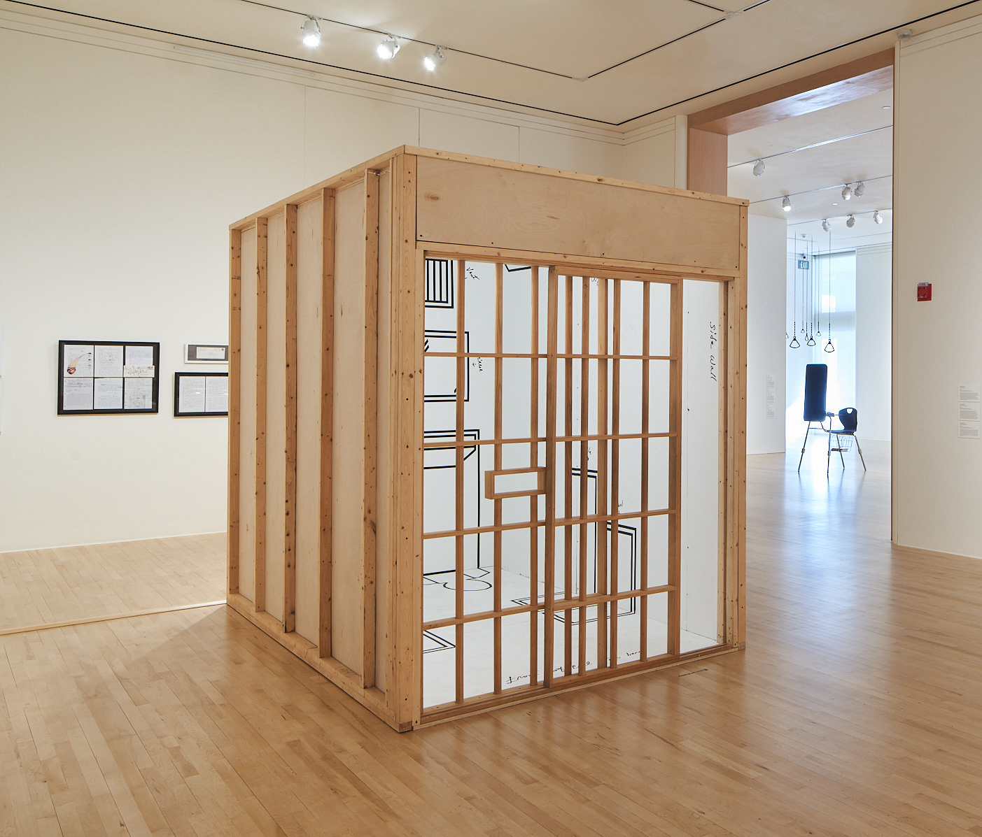 Wooden prison cell.